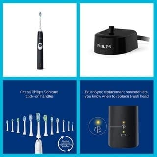 Recommended Products, Philips Sonicare ProtectiveClean 4100 Plaque Control, Rechargeable electric toothbrush with pressure sensor, Black White HX6810/50