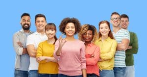 group of diverse people smiling concept of Best Dentist Near Me in West Orange, NJ