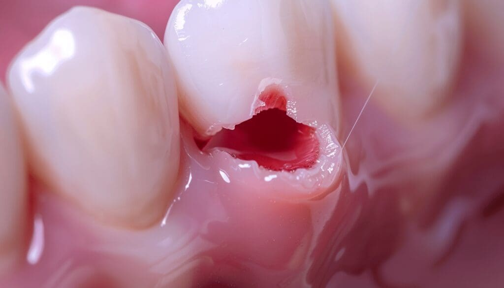 tooth breaking at gum line